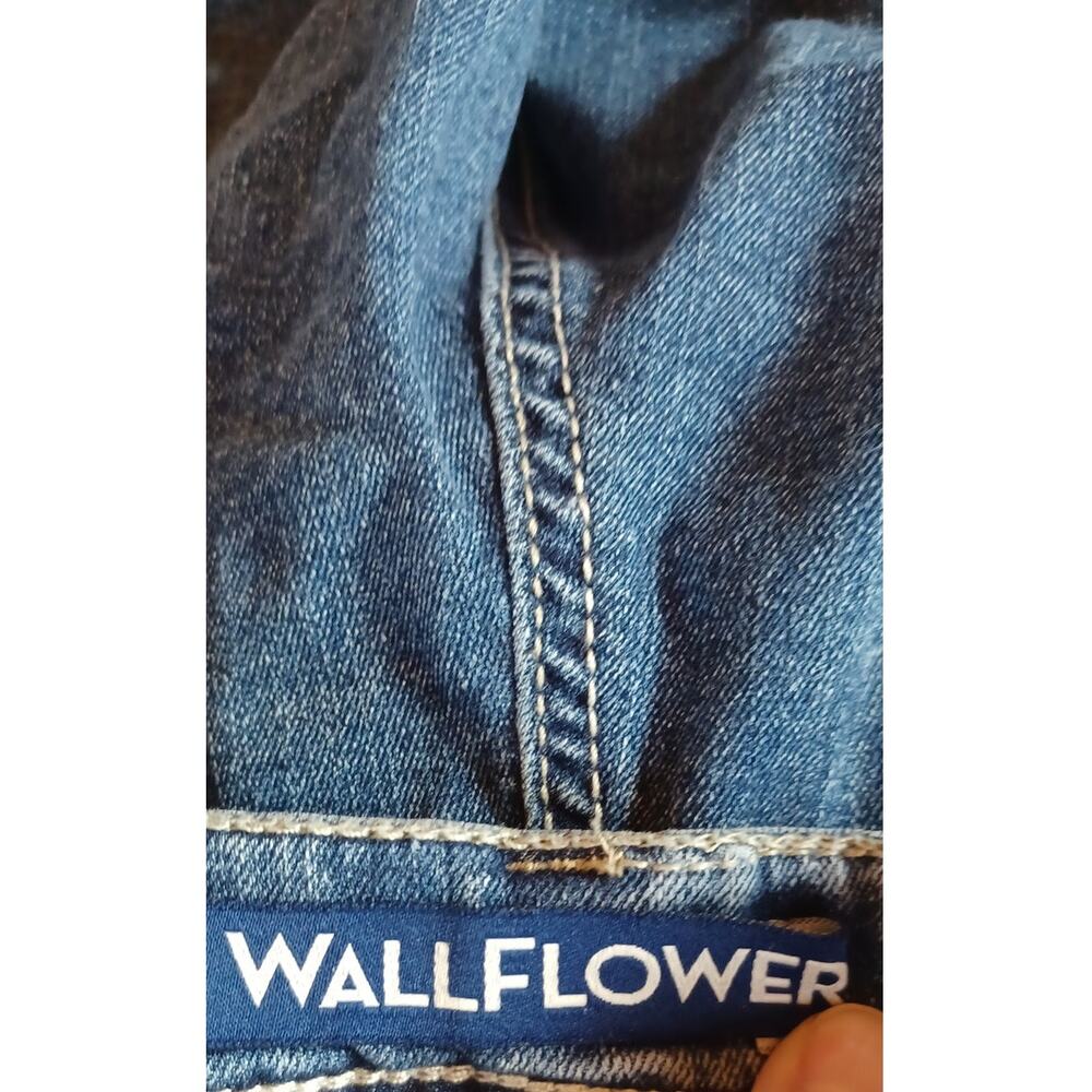 WallFlower Denim Shortalls Women's Size 2X Blue Jean Overalls Adjustable Straps - Picture 6 of 8